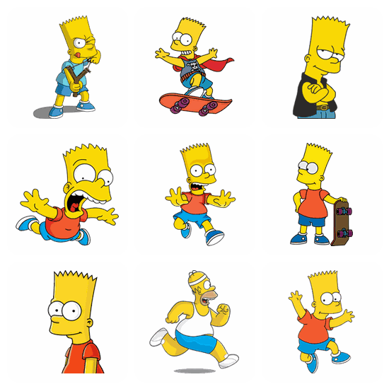 Bart Simpson PNG pack preview
