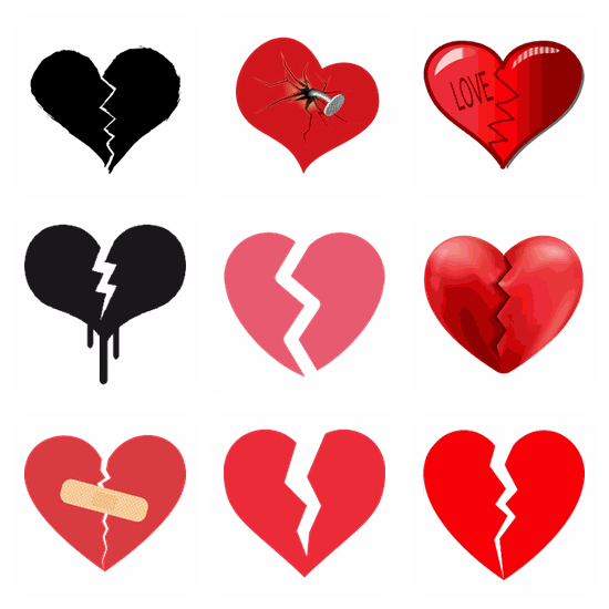 Broken Heart PNG pack preview