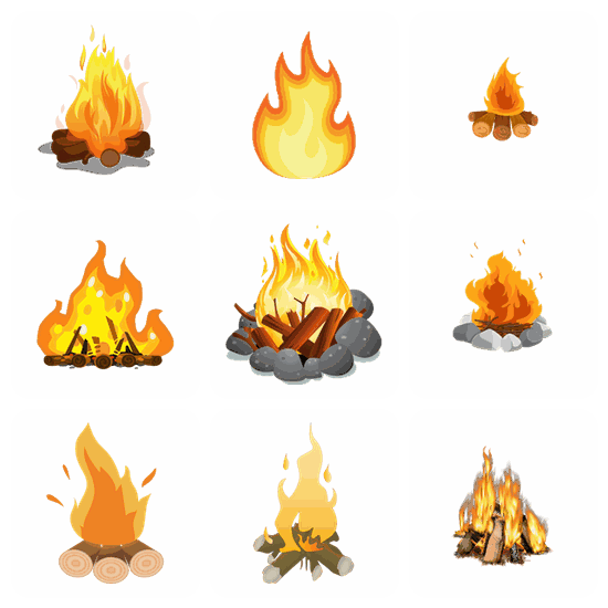 Bonfire PNG pack preview