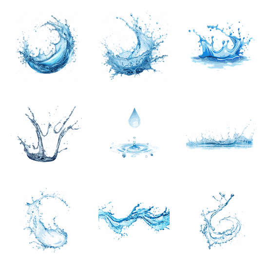 Water Splash PNG pack preview