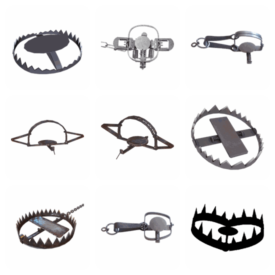Bear Trap PNG pack preview
