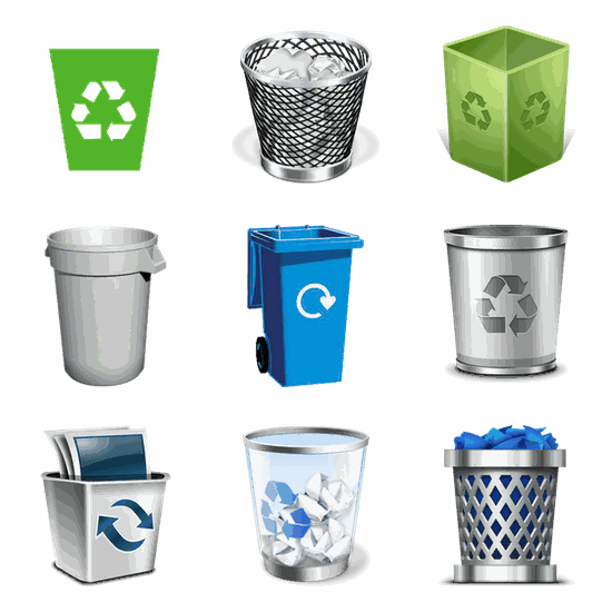 Recycle Bin PNG pack preview