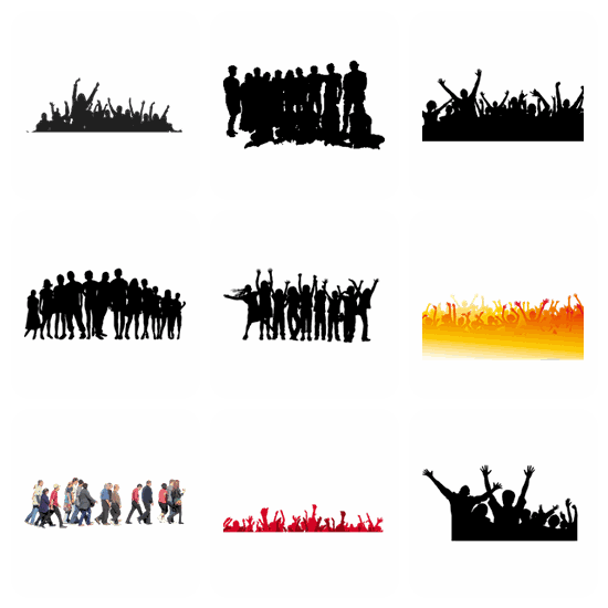 Crowd PNG pack preview