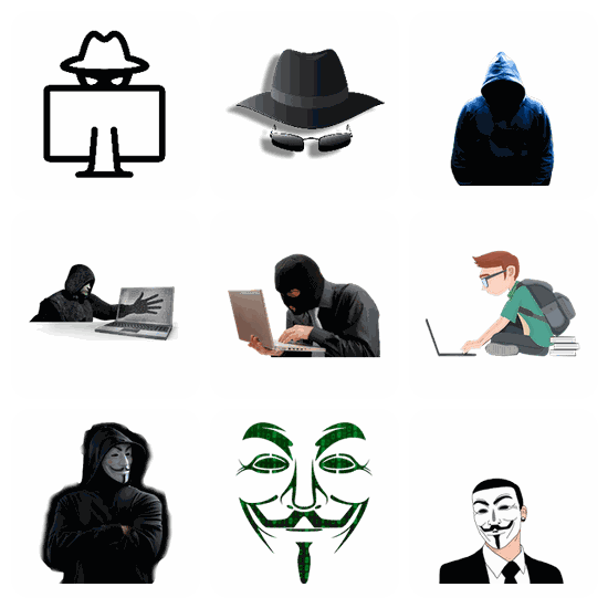 Hacker PNG pack preview