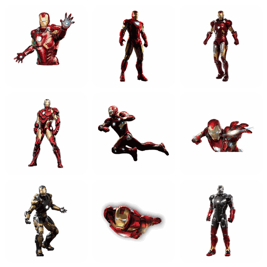 Ironman PNG pack preview