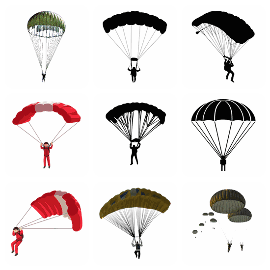 Parachute PNG pack preview