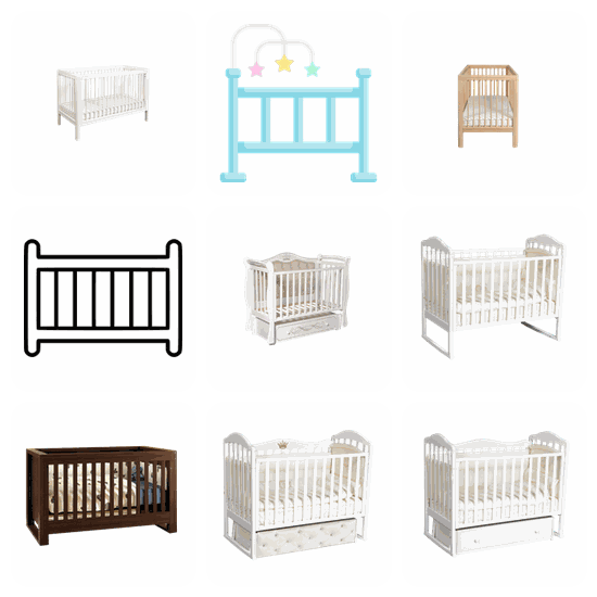 Infant Bed Crib PNG pack preview
