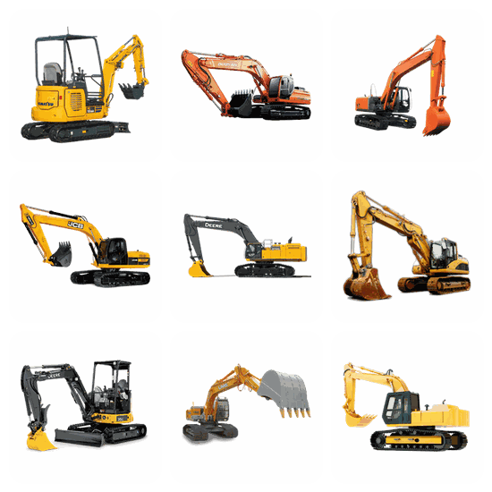 Excavator PNG pack preview