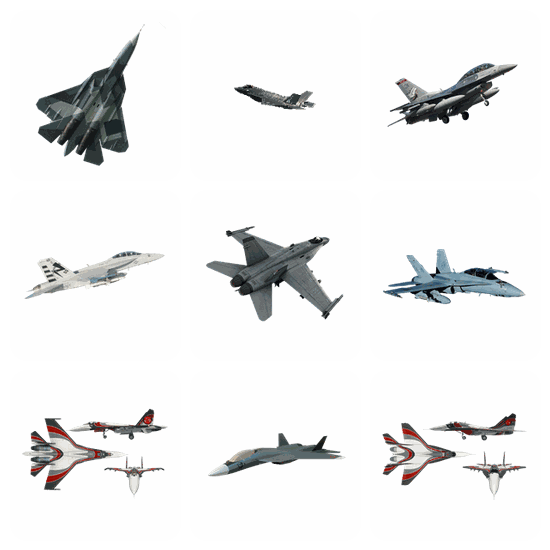 Jet Fighter PNG pack preview