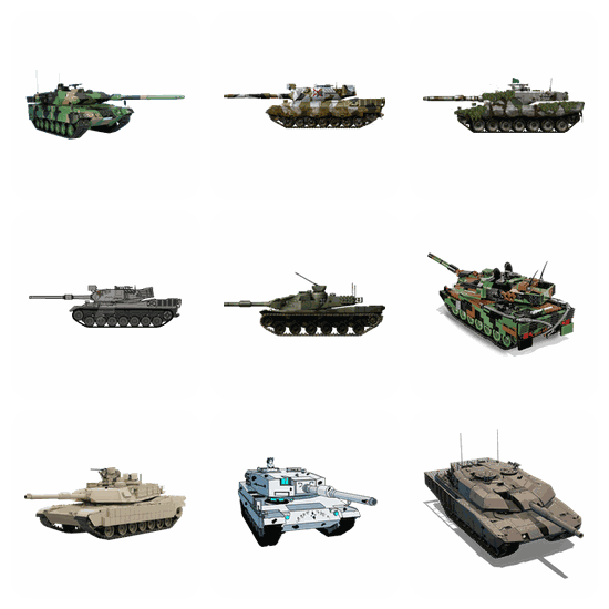 Leopard Tank PNG pack preview