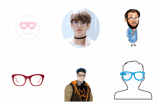 Glasses PNG pack preview