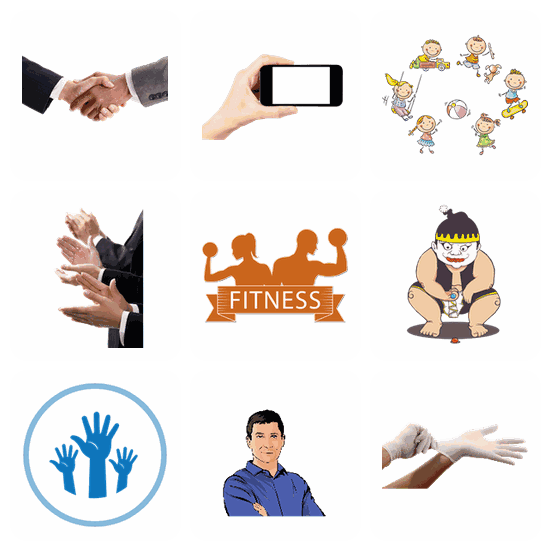 Hand PNG pack preview