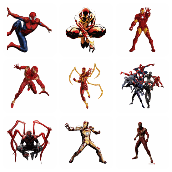 Iron Spiderman PNG pack preview