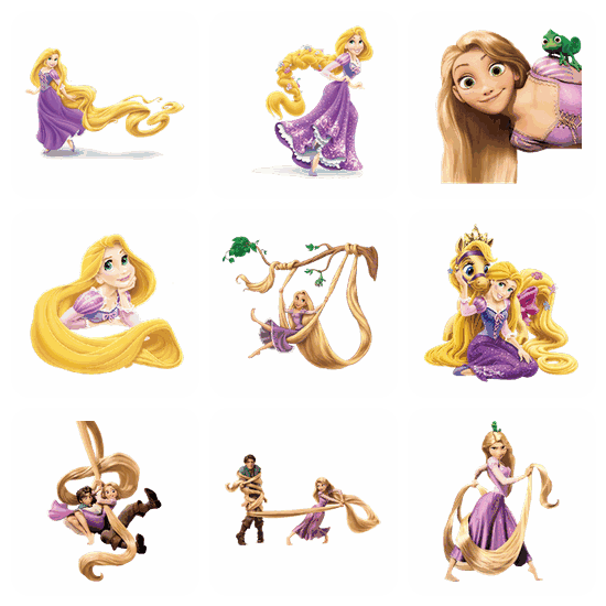 Rapunzel PNG pack preview