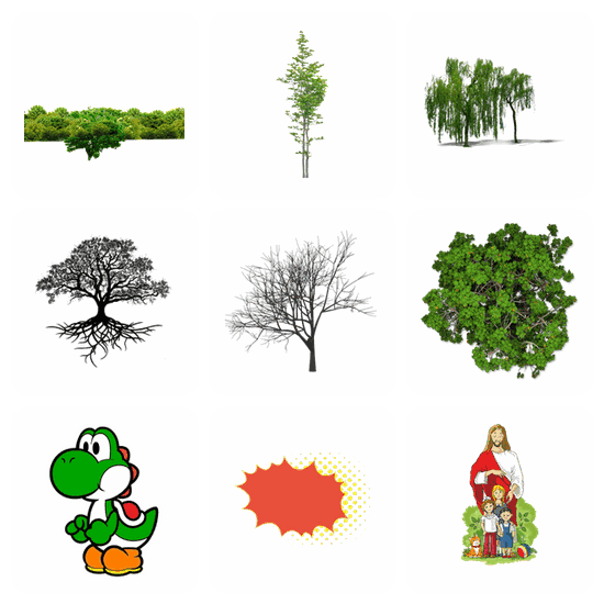 Tree PNG pack preview