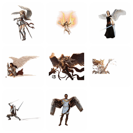 Angel Warrior PNG pack preview