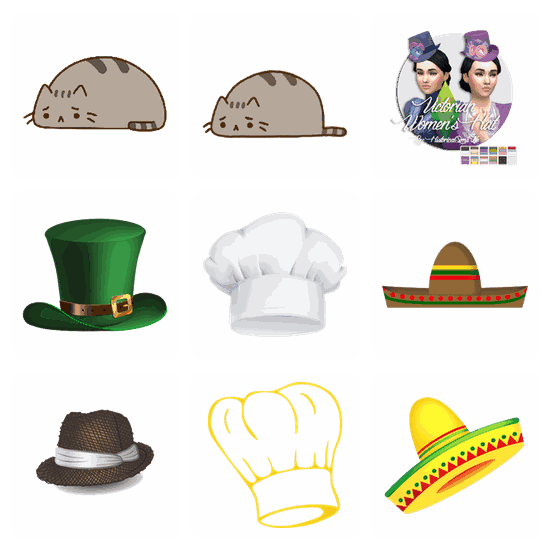 Hat PNG pack preview