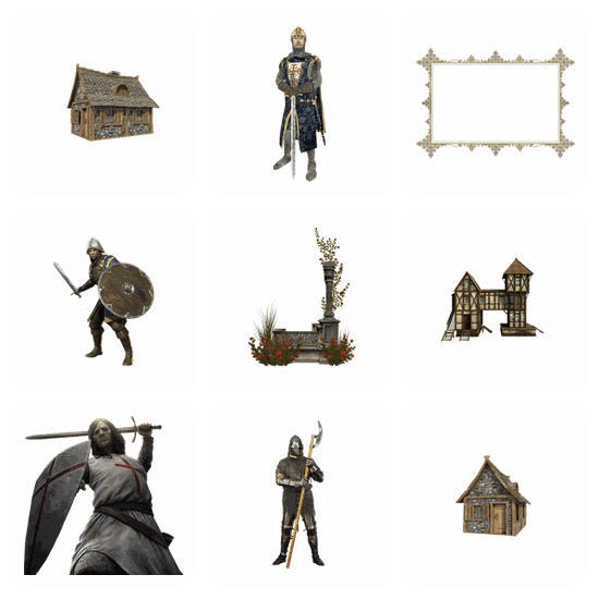 Medieval PNG pack preview