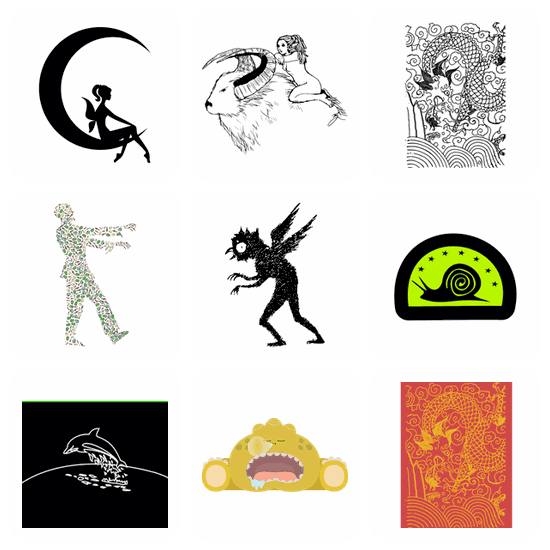 Creature SVG pack preview