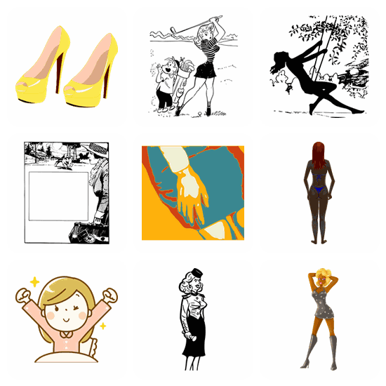 Lady SVG pack preview