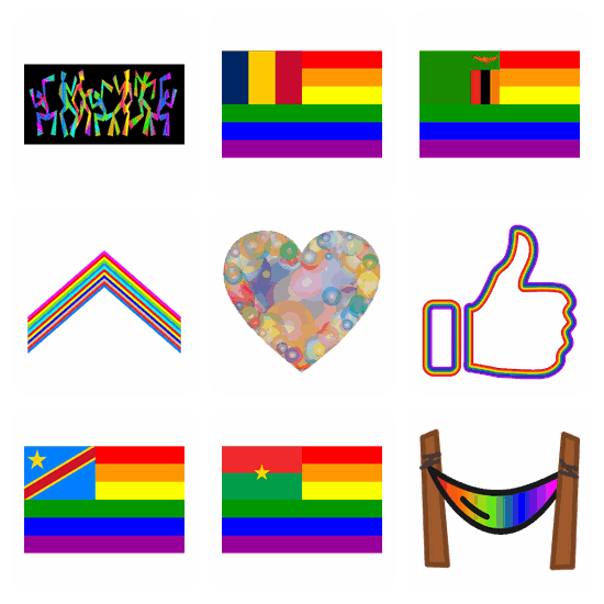 Rainbow SVG pack preview