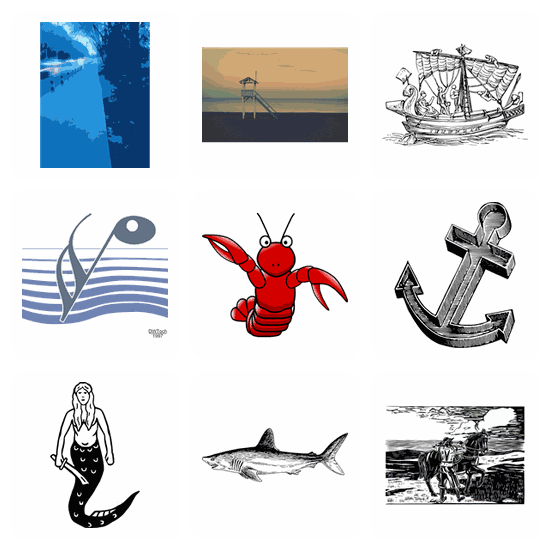 Sea SVG pack preview