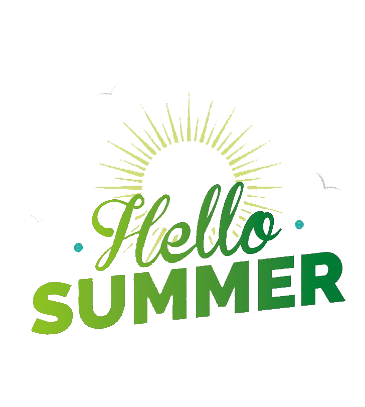 Summer Word Hello Free Clipart HD PNG Image