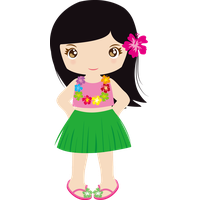 Girl Hawaiian Luau Free Clipart HD Transparent PNG Image