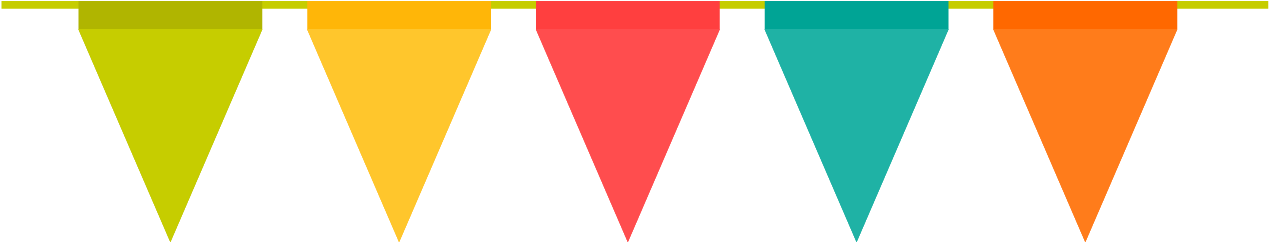 Party flags Transparent PNG Image