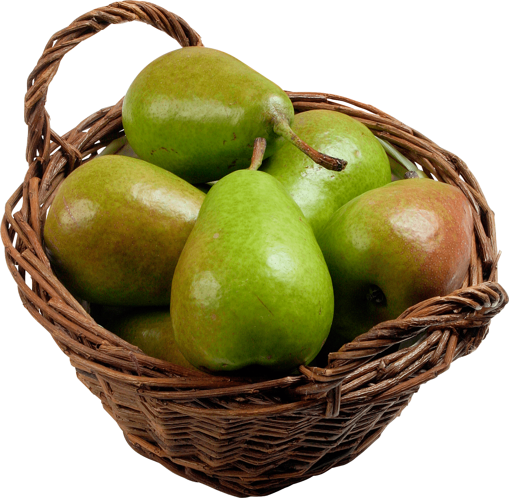 Download Green Pears In Basket Png Image HQ PNG Image | FreePNGImg