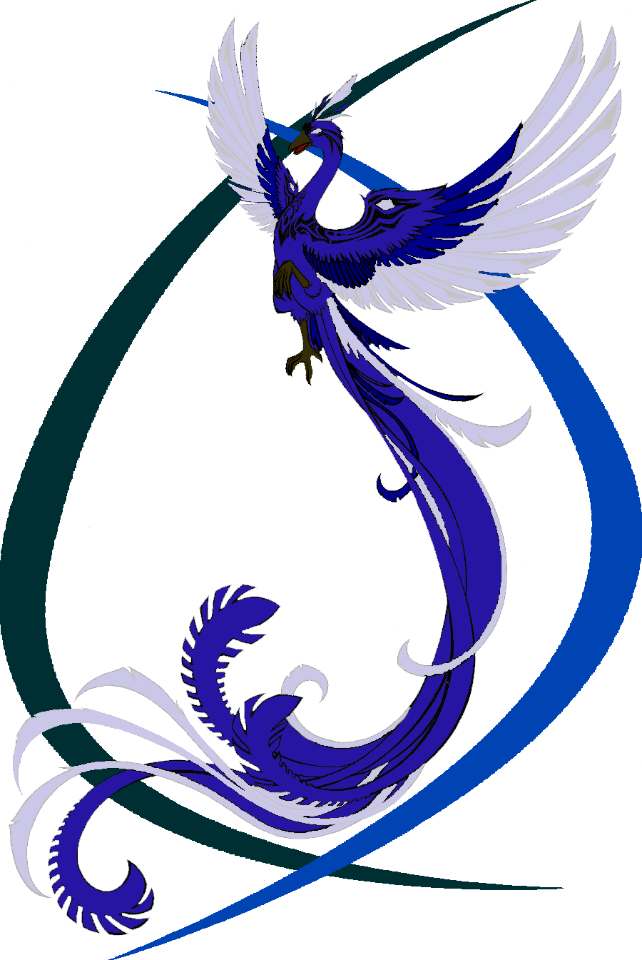 Blue Phoenix Transparent Background PNG Image