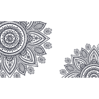 Flower Frame Ornament Royalty-Free Black Mehndi PNG Image