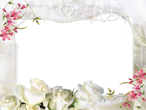 Picture Frame White Photography Flower PNG Image High Quality PNG Image