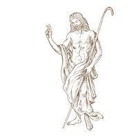 Resurrected Figure Of Photography Illustration Jesus Vector