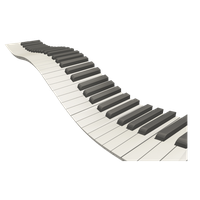 Wavy Piano Keys Transparent HQ PNGWavy Piano Keys Transparent HQ PNG  