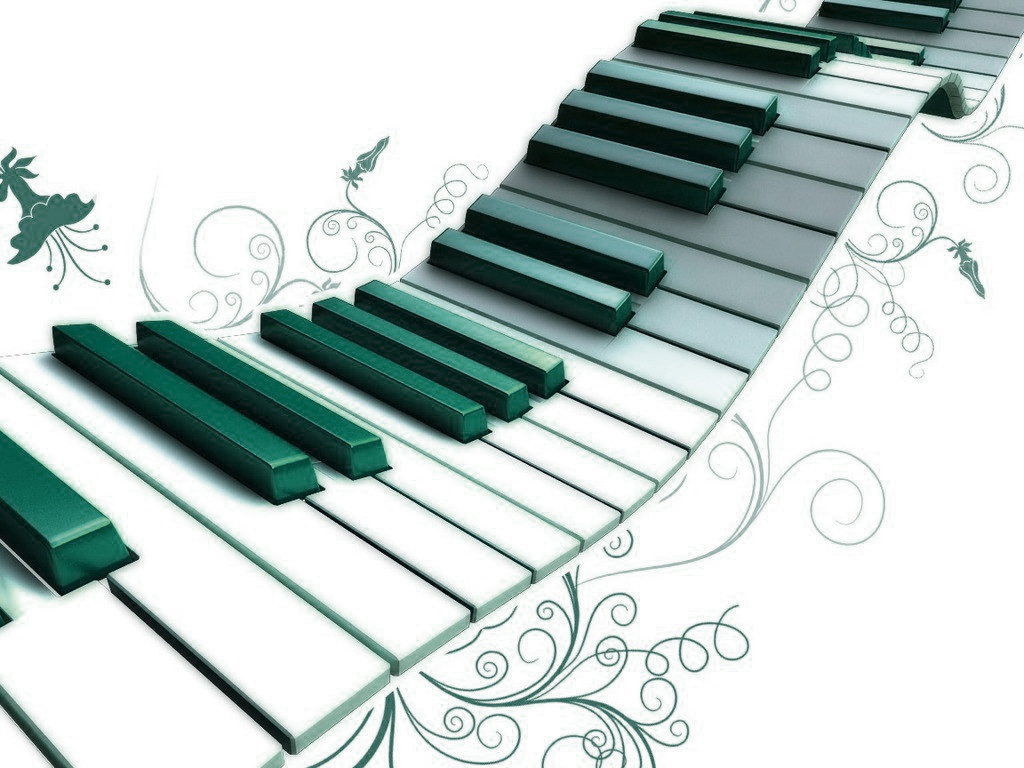 Green Piano PNG Image