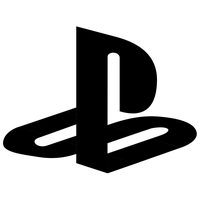 Playstation Text Black Logo White PNG