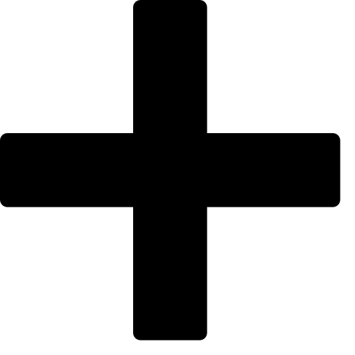 Black + plus Transparent PNG Image