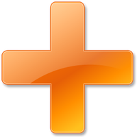 Orange plus + PNG