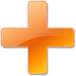 Orange plus + Transparent PNG Image