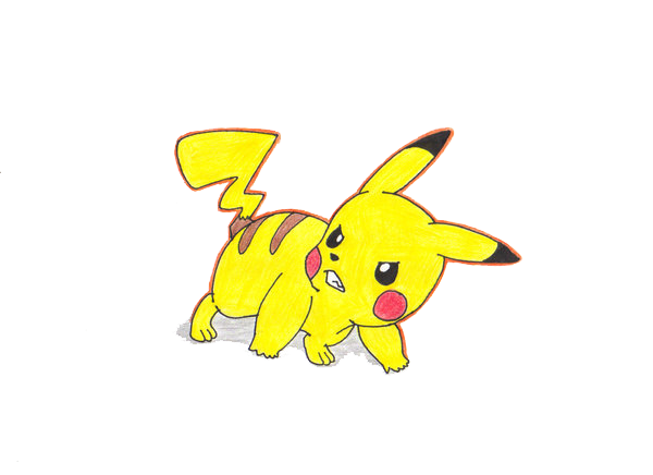 mad pikachu drawing