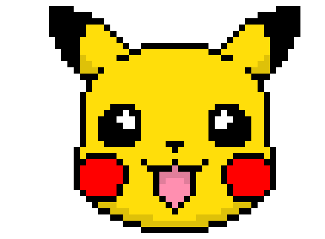 Emoticon Art Pikachu Yellow Drawing Pixel PNG Image