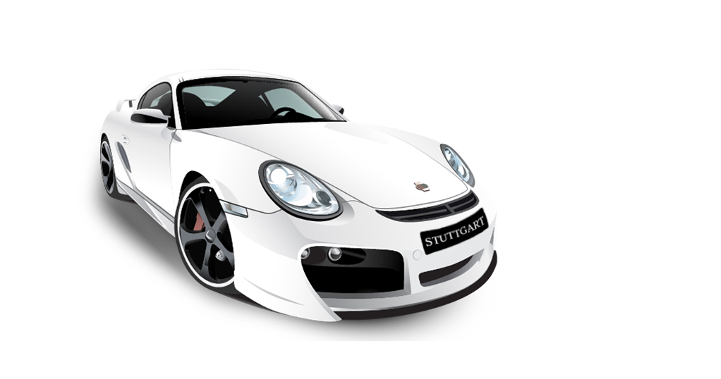 White Porsche PNG Image