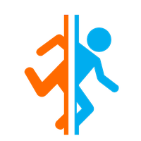 Blue Sticker Portal Behavior Human Free HQ Image