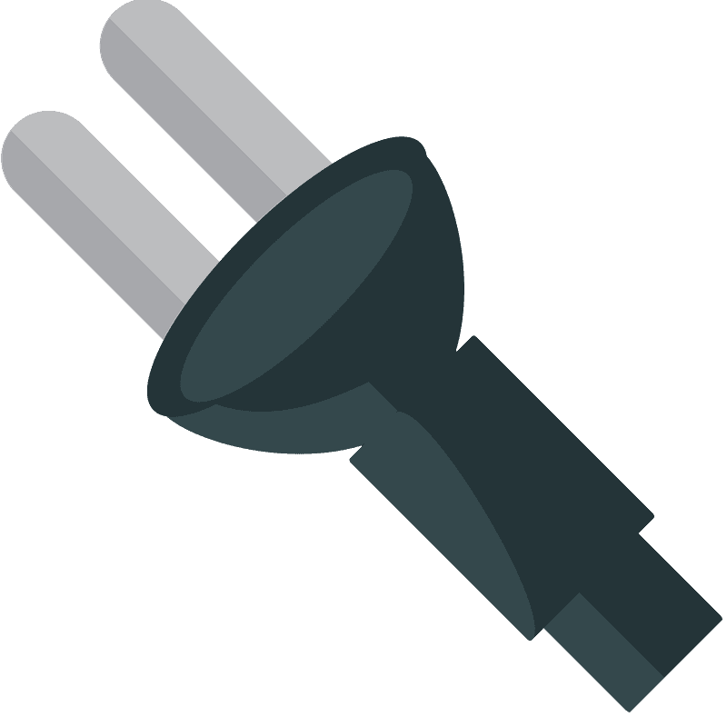 Power electric plug Transparent PNG Image
