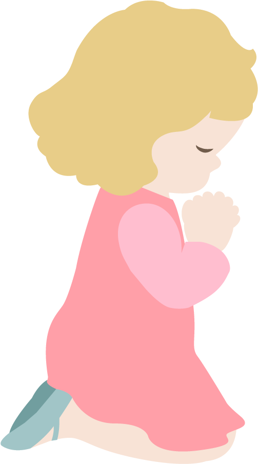 Pink Girl Praying Free PNG HQ Transparent PNG Image