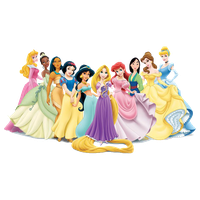 Belle Cinderella Jasmine Beast Rapunzel Princess Disney PNG Image