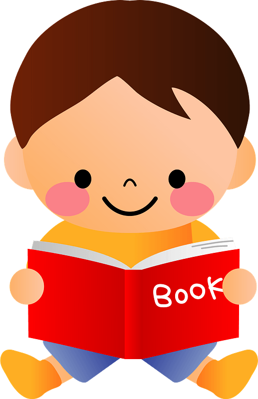 Boy Reading Book PNG Image High Quality PNG Image