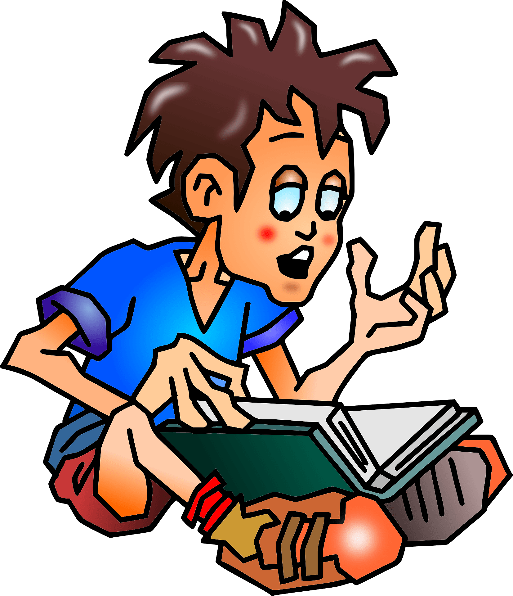 Boy Reading Book Free HD Image PNG Image