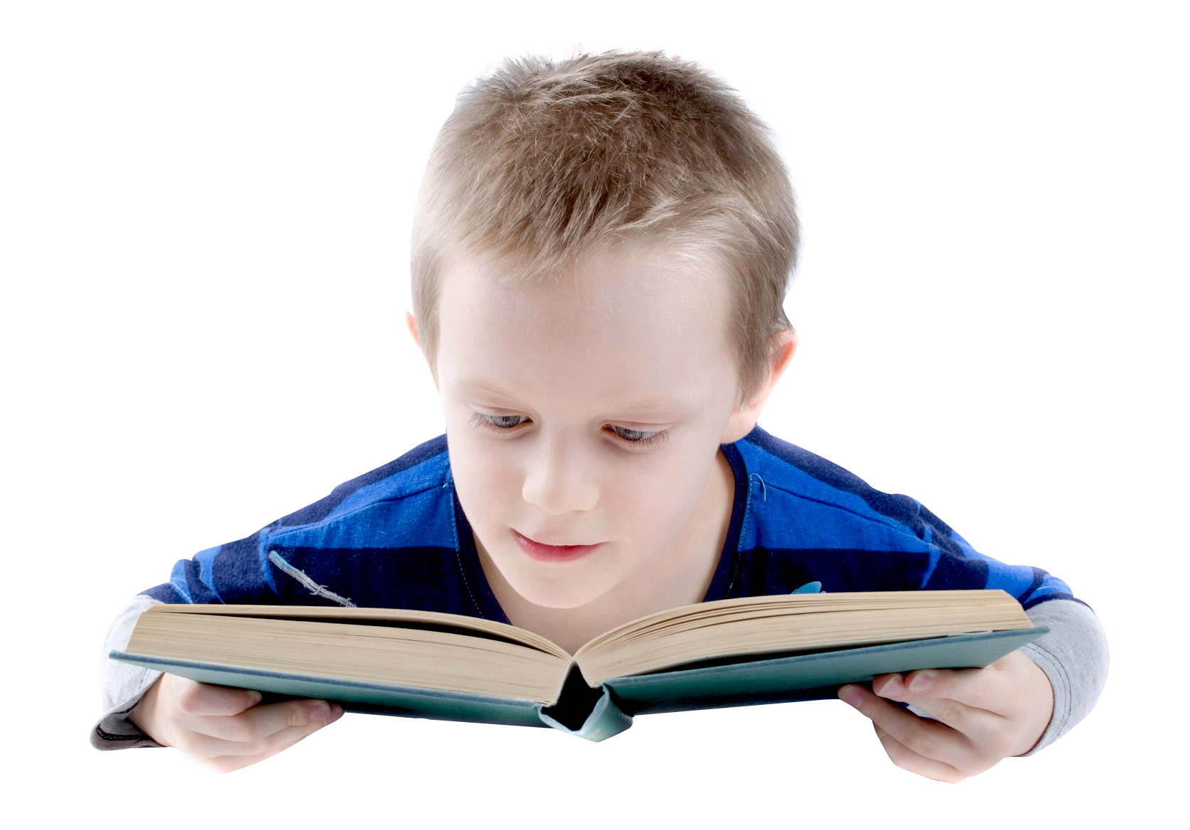 Boy Little Reading Book Free PNG HQ Transparent PNG Image